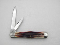 Queen Cutlery #58 Small Coke Bottle Jack  burnt orange imitation Winterbottom bone:  3 1/2” closed
