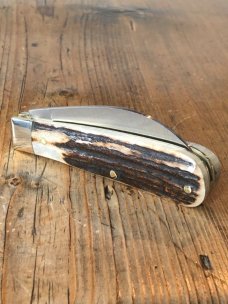 A Wright & Son Sheffield, England Hawksbill Pruner in Stag with Hawksbill Blade A Wright & Son Sheffield, England Hawksbill Pruner in Stag with Hawksbill Blade