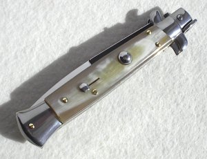 NEW FRANK BELTRAME 9" GENUINE FRENCH BOVINE HORN BAYONET BLADE ITALIAN STILETTO