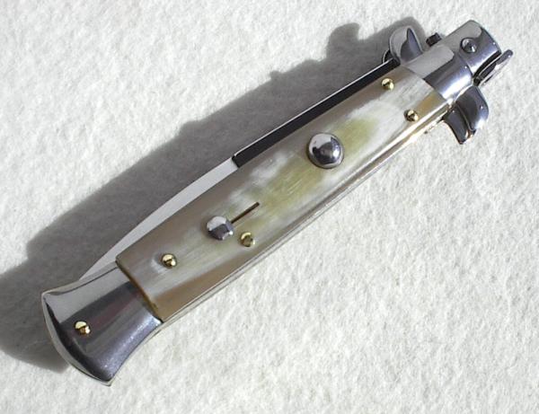 NEW FRANK BELTRAME 9" GENUINE FRENCH BOVINE HORN BAYONET BLADE ITALIAN STILETTO