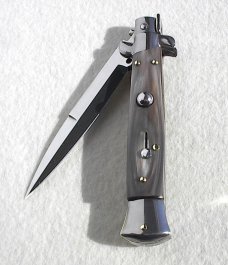 NEW FRANK BELTRAME 9" GENUINE FRENCH BOVINE HORN BAYONET BLADE ITALIAN STILETTO