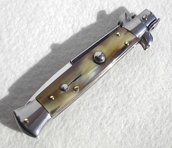 NEW FRANK BELTRAME 9" GENUINE FRENCH BOVINE HORN BAYONET BLADE ITALIAN STILETTO