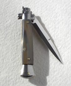NEW FRANK BELTRAME 9" GENUINE FRENCH BOVINE HORN BAYONET BLADE ITALIAN STILETTO