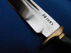 Vintage Hand Forged Custom-Made Camp Knife / Fixed Blade Knife with Horn Handle.  Made in Mexico!!!
