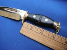 Vintage Hand Forged Custom-Made Camp Knife / Fixed Blade Knife with Horn Handle. Made in Mexico!!! Vintage Hand Forged Custom-Made Camp Knife / Fixed Blade Knife with Horn Handle. Made in Mexico!!!
