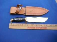 Vintage Hand Forged Custom-Made Camp Knife / Fixed Blade Knife with Horn Handle. Made in Mexico!!! Vintage Hand Forged Custom-Made Camp Knife / Fixed Blade Knife with Horn Handle. Made in Mexico!!!