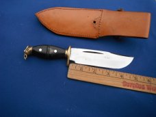 Vintage Hand Forged Custom-Made Camp Knife / Fixed Blade Knife with Horn Handle. Made in Mexico!!! Vintage Hand Forged Custom-Made Camp Knife / Fixed Blade Knife with Horn Handle. Made in Mexico!!!