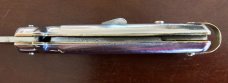 Bargeon Switchblade, 7 1/2 Inch, Stainless Steel Handle, Brass Liners, Hard To Find With Box, Unused