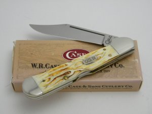 Case XX USA 1998  61549L Burnt White Bone Copperlock Knife in Box