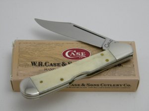 Case XX USA 1998  61549L Smooth Cream Bone Copperlock Knife in Box