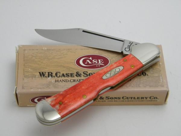 Case XX USA 1998 61549L Smooth Red Bone Copperlock Knife in Box Case XX USA 1998 61549L Smooth Red Bone Copperlock Knife in Box