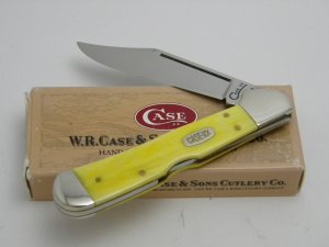 Case XX USA 1998  61549L Smooth Yellow Bone Copperlock Knife in Box