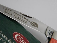 Case XX USA 2003 6254 Smooth Red Appaloosa Bone Christmas Trapper Knife in Box Case XX USA 2003 6254 Smooth Red Appaloosa Bone Christmas Trapper Knife in Box
