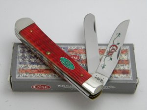 Case XX USA 2012  6254 Red Bone Christmas Trapper Knife in Box