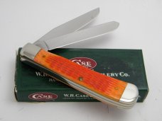 Case XX USA 2007 6254 Tangerine Bone Trapper Knife in Box Case XX USA 2007 6254 Tangerine Bone Trapper Knife in Box