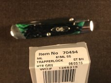 W.R. Case and Sons Trapperlock in Hunter Green Bone with Slanted Bolsters W.R. Case and Sons Trapperlock in Hunter Green Bone with Slanted Bolsters
