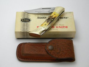 Case XX SS USA 6 Dot (1984) Stag 5197 LSSP Shark Tooth Lockback Knife in Box