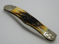 Case XX Stainless USA 1976 Stag 5165 Scrolled The American Spirit Bicentennial Folding Hunter Knife Case XX Stainless USA 1976 Stag 5165 Scrolled The American Spirit Bicentennial Folding Hunter Knife