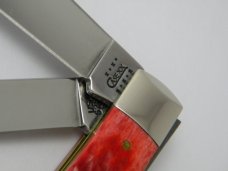 Case XX USA 9 Dot 6254 Sears Roebuck Red Bone Trapper Knife in Tin