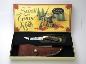 Case  XX USA 1984 Stag 523-3 1/4 Small Game Fixed Blade Sheath Knife in Box w/Sheath 