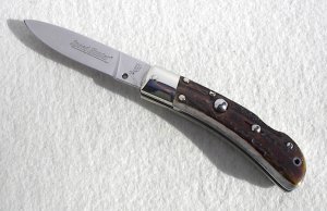 NEW OLD STOCK CLASSIC GENUINE STAG ITALIAN AKC AUTO SPEED HUNTER NICKEL SILVER BOLSTERS