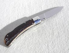NEW OLD STOCK CLASSIC GENUINE STAG ITALIAN AKC AUTO SPEED HUNTER NICKEL SILVER BOLSTERS