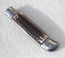 AKC 8" CLASSIC ITALIAN VINTAGE INDIA STAG LEVER LOCK 