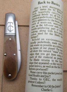 Great Eastern Cutlery. Sawyer Barlow Knife 152121 Charlie Campagna SFO by GEC .................(714) Great Eastern Cutlery. Sawyer Barlow Knife 152121 Charlie Campagna SFO by GEC .................(714)