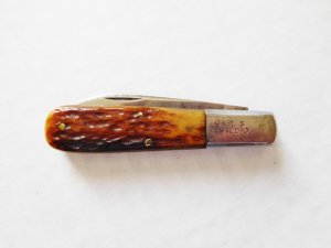 Antique Early 1900's Case Bradford Tested XX 61005 Green Bone Barlow Pocket Knife