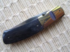 STAN FUJISAKA - GOLD & PURPLE GENTLEMAN'S LINER LOCK FOLDER STAN FUJISAKA - GOLD & PURPLE GENTLEMAN'S LINER LOCK FOLDER