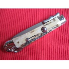 Italian MEDICI Style Stag Swing Guard STILETTO Switchblade Italian MEDICI Style Stag Swing Guard STILETTO Switchblade