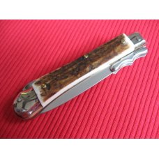 Italian MEDICI Style Stag Swing Guard STILETTO Switchblade Italian MEDICI Style Stag Swing Guard STILETTO Switchblade