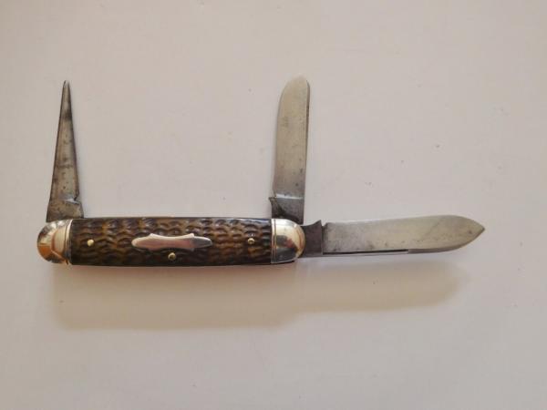 Early 1900's Jack Knife Ben Chicago Stock Yards Cattle Stockman Pocket Knife w/ Punch Early 1900's Jack Knife Ben Chicago Stock Yards Cattle Stockman Pocket Knife w/ Punch