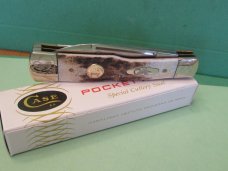 Case 2005 Scroll Bolster Stag Gunstock Pattern # 52130 SS Central Kentucky Club Case 2005 Scroll Bolster Stag Gunstock Pattern # 52130 SS Central Kentucky Club