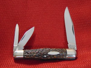  VINTAGE I*XL GEORGE WOSTENHOLM SHEFFIELD ENGLAND SWELLCENTER WHITTLER GENUINE OLD STAG 1890-1930
