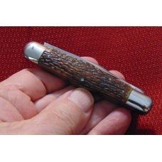 VINTAGE I*XL GEORGE WOSTENHOLM SHEFFIELD ENGLAND SWELLCENTER WHITTLER GENUINE OLD STAG 1890-1930 VINTAGE I*XL GEORGE WOSTENHOLM SHEFFIELD ENGLAND SWELLCENTER WHITTLER GENUINE OLD STAG 1890-1930