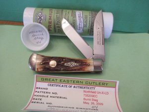Great Eastern Burnt Stag Made for the Central Kentucky Knife Club Pattern # 735209EC