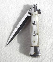 NEW FRANK BELTRAME 9" FRENCH BOVINE HORN BAYONET BLADE ITALIAN STILETTO