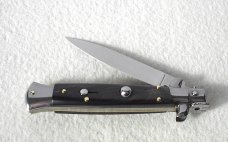NEW FRANK BELTRAME 9" GENUINE DARK HORN ITALIAN STILETTO
