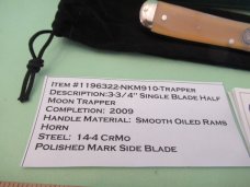 Canal Street Half Moon Trapper Oiled Rams Horn Item # 1196322-NKM910 Canal Street Half Moon Trapper Oiled Rams Horn Item # 1196322-NKM910