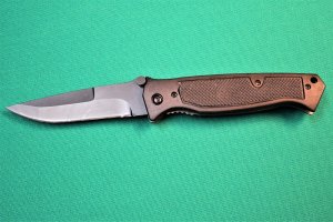 Hidden Button Double Action Automatic Switchblade Knife 