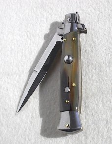 NEW FRANK BELTRAME 9" GENUINE FRENCH BOVINE HORN BAYONET BLADE ITALIAN STILETTO