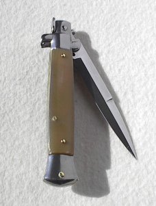 NEW FRANK BELTRAME 9" GENUINE FRENCH BOVINE HORN BAYONET BLADE ITALIAN STILETTO
