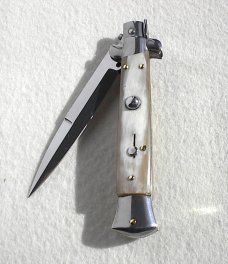 NEW FRANK BELTRAME 9" GENUINE FRENCH BOVINE HORN BAYONET BLADE ITALIAN STILETTO