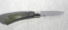 NEW OLD STOCK CLASSIC GENUINE HORN  ITALIAN AKC AUTO SPEED HUNTER NICKEL SILVER BOLSTERS