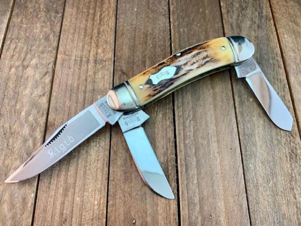 Rigid (Bulldog) Solingen Germany Made Sowbelly Stockman Stag Rigid (Bulldog) Solingen Germany Made Sowbelly Stockman Stag