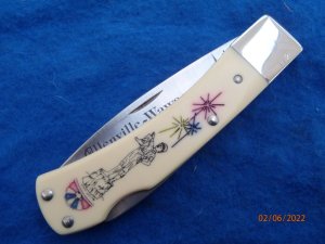 Schrade 515 Scrimshaw  Ellenville Wawarsing Lockback