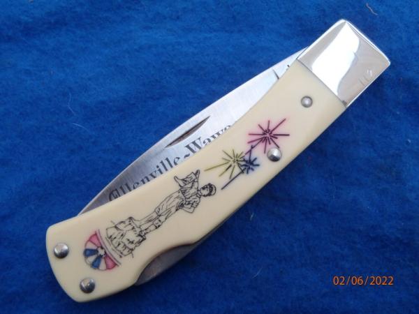 Schrade 515 Scrimshaw Ellenville Wawarsing Lockback Schrade 515 Scrimshaw Ellenville Wawarsing Lockback
