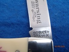 Schrade 515 Scrimshaw Ellenville Wawarsing Lockback Schrade 515 Scrimshaw Ellenville Wawarsing Lockback