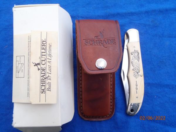 Schrade 1250T Scrimshaw Ellenville-Wawarsing 1991 4th of July Celebration Schrade 1250T Scrimshaw Ellenville-Wawarsing 1991 4th of July Celebration